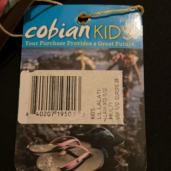 Cobian LIL LALATI Flip Flops Thong Sandals Multi Pastel Braided Surf Summer NEW - Picture 6 of 7